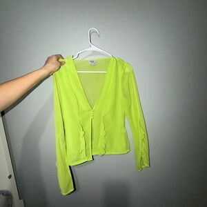 Princess Polly Lime Green Blouse